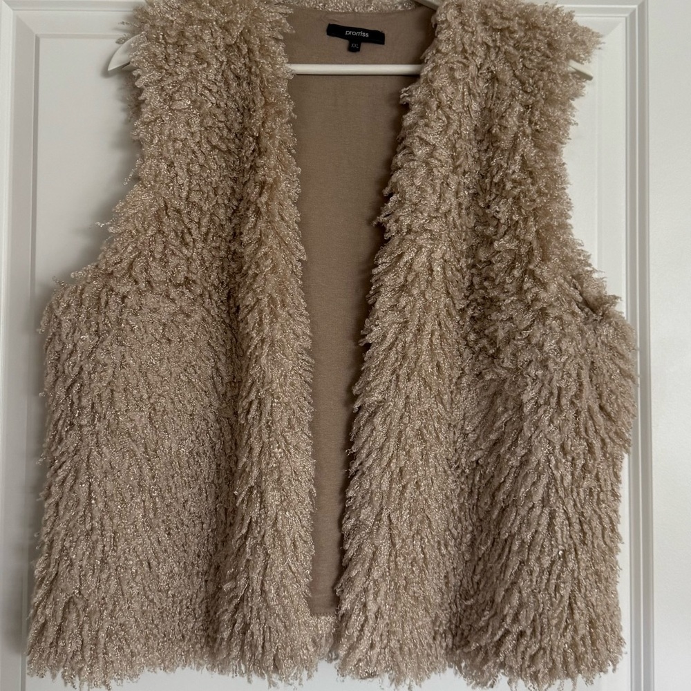 Cozy Tan Faux Fur Vest